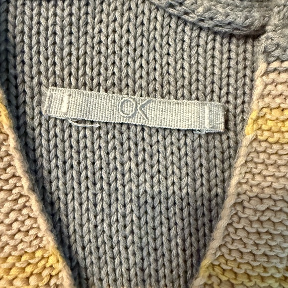 Outerknown Gray and Yellow Striped Hoodie Sweater - Picture 4 of 4